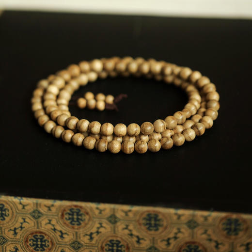 【青山特惠】9mm108颗 马泥涝 花珠 天然沉香手串  约25.2g C00086 商品图2