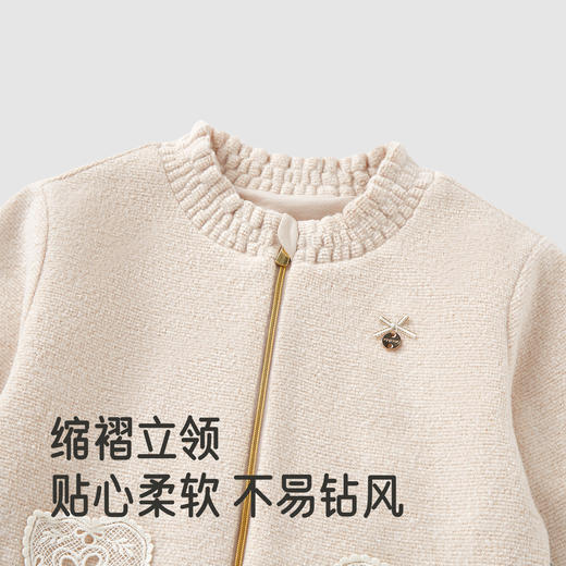 英氏儿童外套女童春秋季新款长袖加绒保暖女宝外套中大童夹克外套 商品图2