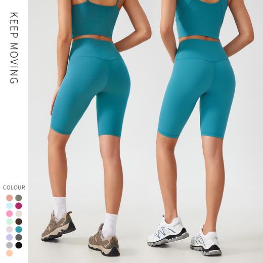 新款两件套瑜伽服套装女高腰提臀瑜伽五分裤裸感聚拢防震健身运动文胸DQ 商品图3