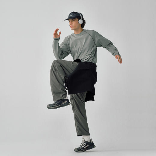 [轻量化系列]714street速干透气排汗弹力宽松长袖T恤男运动上衣 商品图4