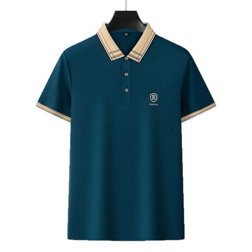 桑蚕丝男士polo衫休闲纯色男士T恤polo衫中年翻领时尚男POLO   PSL-8521 商品图4