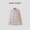 ROMI STUDIO 100%色织亚麻轻柔宽松复古格纹衬衣 RWCRS94201 商品缩略图0