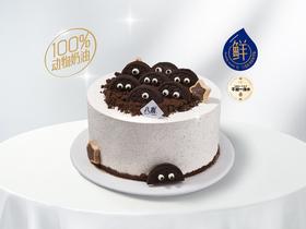 礼品卡【煤球奥利奥】8英寸冰淇淋生日蛋糕