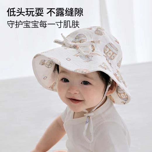 【云优选】BUBBLE TREE婴儿防晒帽夏季宝宝遮阳帽男孩女童太阳帽大帽檐0-3岁 商品图4