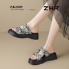 ZHR厚底拖鞋女2025夏季新款新中式国潮外穿一字拖配裙休闲沙滩鞋 商品缩略图7