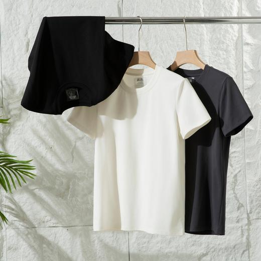 【男女同款】茉莉花冰氧三防T 100%棉 荷叶膜疏水工艺遇水形成水珠，防水，阻挡油渍，轻薄面料+透气孔设计排湿透气，保持干爽， 茉莉花爆珠 T恤揉搓散发茉莉花香 商品图2