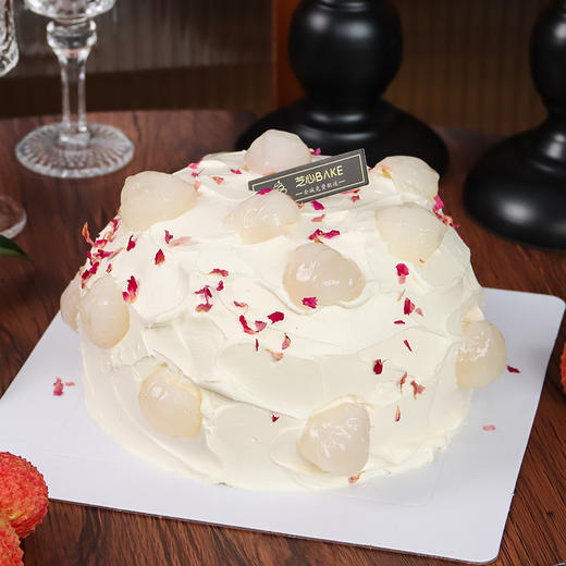 【桂味荔枝球】当玫瑰花瓣遇上长安的荔枝-荔枝水果生日蛋糕 商品图0