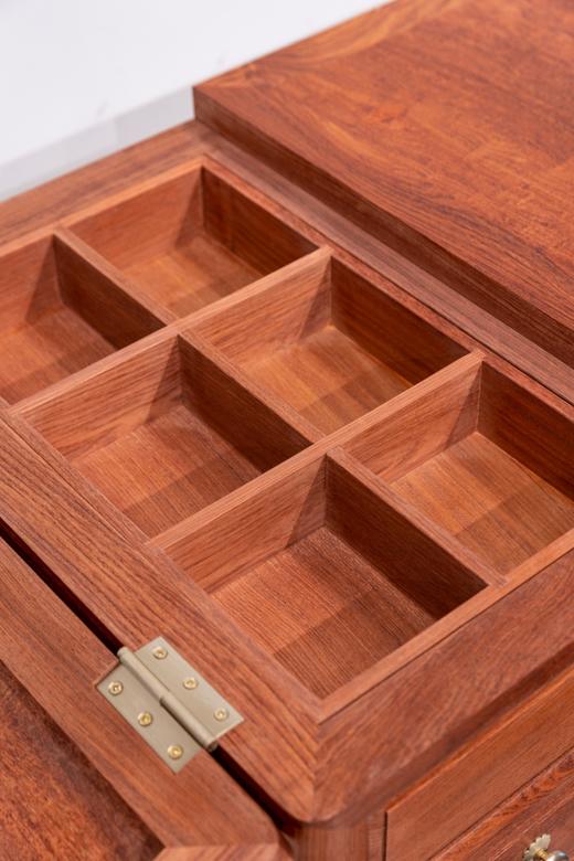 红桥红  家具严选  缅甸花梨(大果紫檀）  【98 三翻盖 梳妆台 两件套】 商品图3