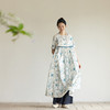 牧衣游原创 印花纯棉连衣裙女夏日轻薄宽松文艺碎花长裙 汀花雨细 商品缩略图0