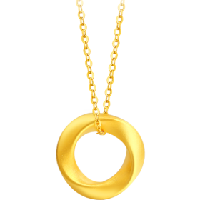 ZGZBSMMBWSHDZ035G-0001 中国珠宝SINO GEM 黄金吊坠女莫比乌斯环足金挂坠新款轻奢节日礼物送女友送老婆R