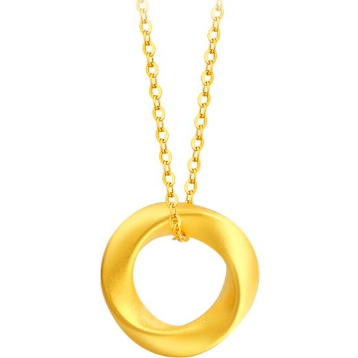 ZGZBSMMBWSHDZ035G-0001 中国珠宝SINO GEM 黄金吊坠女莫比乌斯环足金挂坠新款轻奢节日礼物送女友送老婆R 商品图0