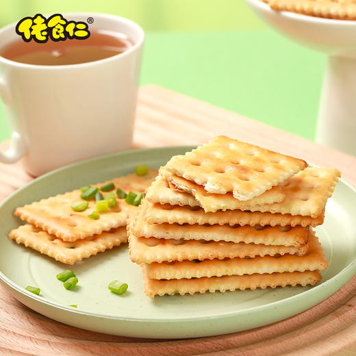 【佬食仁香葱苏打饼干】传统工艺慢火烘培 精选新鲜葱段榨汁加入 一份2箱 性价比超高 商品图5