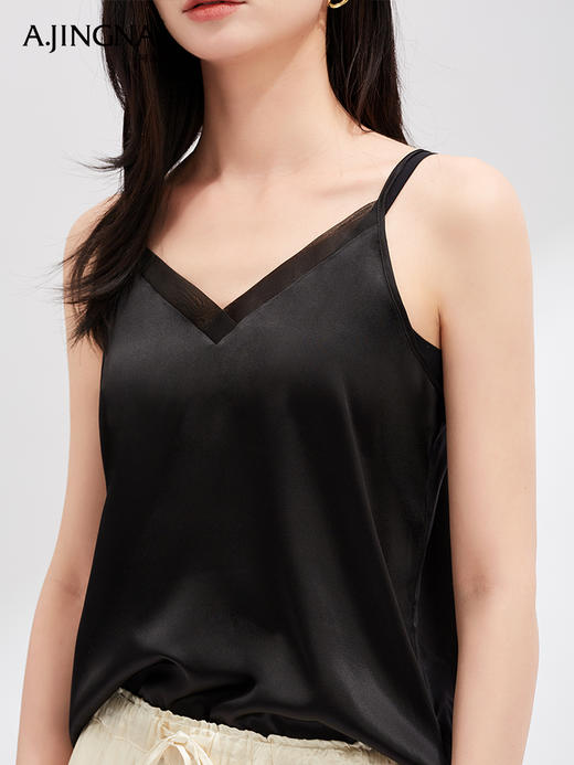 【极简美学】阿菁娜奢柔真丝经典百搭桑蚕丝吊带F30X202055 商品图3