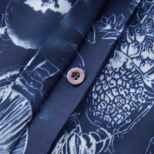 「高货wl」全新升级【铂金会员367/天猫489/差价122】(10204)洛诗琳通勤气质翻领印花连衣裙2025夏季新款度假风衬衫裙 商品图4