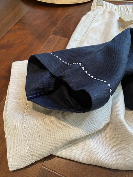 品质就在那，2025极简时髦天丝亚麻花边直筒休闲裤女夏款！ 商品图0