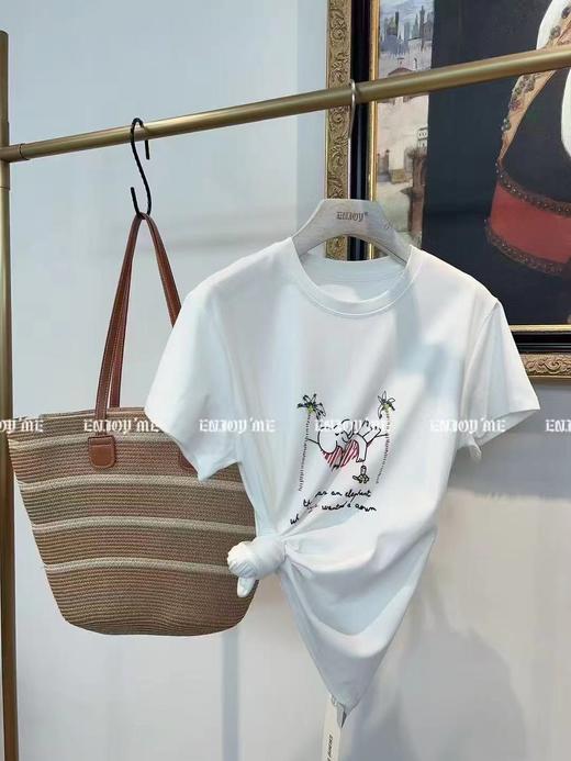 【门店同款】ENJOY夏季简笔小象钉珠T 162275998 商品图1