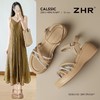 ZHR时尚水钻坡跟凉鞋2025新款夏季洋气ins高级爆款增高厚底凉鞋女 商品缩略图1
