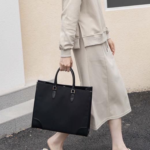 「K」洛诗琳55809气质简约大容量托特包2025通勤头层牛皮手提包 商品图2