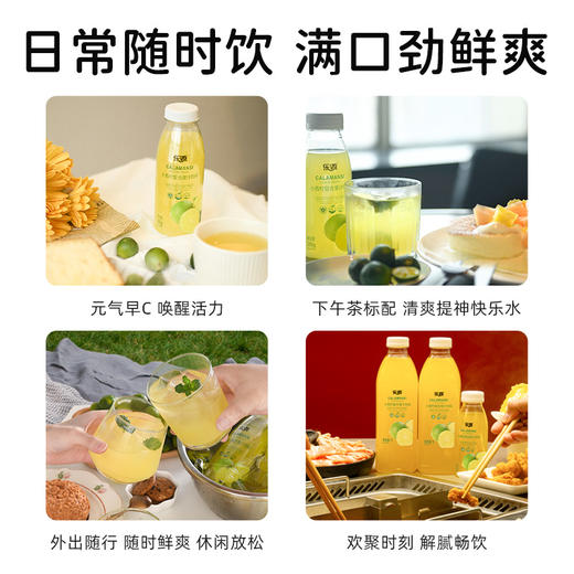 乐源小青柠复合汁饮料280g*8瓶 青桔柠檬汁复合果汁0脂小瓶整箱 商品图3