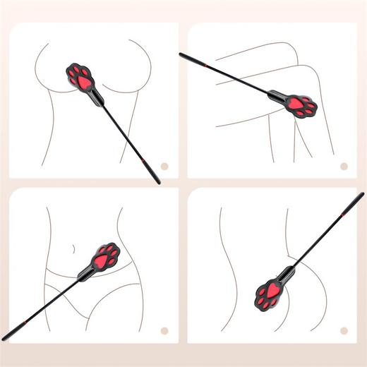 谜姬 狗爪手拍长柄款sm羞耻调情拍打施虐成人情趣用品玩具 商品图3