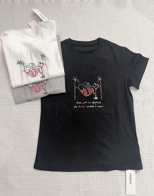【门店同款】ENJOY夏季简笔小象钉珠T 162275998 商品图4