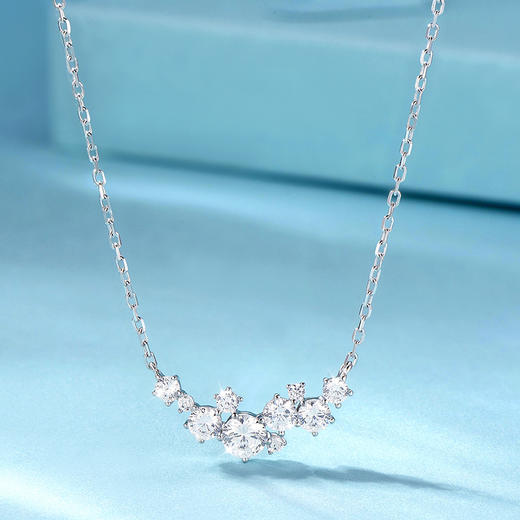 卡蒂罗KADER 星河之梦项链 璀璨闪耀吸睛满天星轻奢时尚法式小众设计锁骨链 日常百搭恋爱浪漫精致 925银 项链 女款 银色 礼盒款女生 商品图2