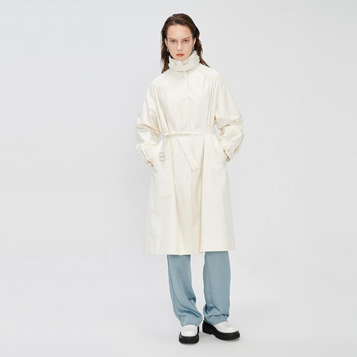 Self Who2025时装周同款中长款风衣垂感气质大衣女秋季流行外套 商品图3