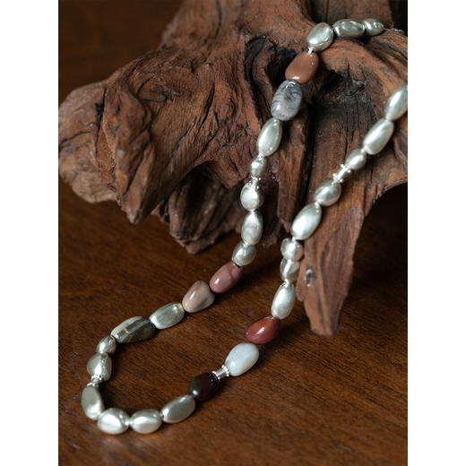 牧衣游 设计感文艺925银蛋黄石项链 繁石【不支持会员折】 商品图2