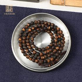 天然芽庄白奇楠佛珠 沉水级 5.5mm*108颗 10.9克 SP11554