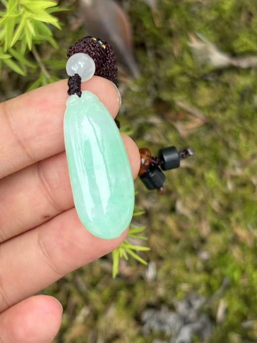 【直播大场福利】天然翡翠 糯冰绿底福瓜 吊坠 福气满满 随机发货 含证书 商品图7