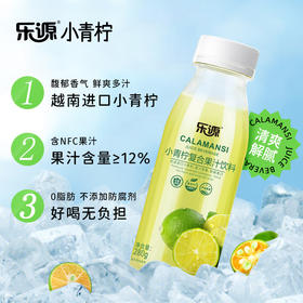 乐源小青柠复合汁饮料280g*8瓶 青桔柠檬汁复合果汁0脂小瓶整箱