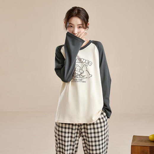 康妮雅女士长袖长裤套头套装 商品图4