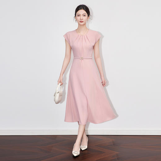 「高货wl」全新升级【铂金会员330/天猫439/差价109】(04308)洛诗琳法式气质女人味连衣裙2025夏季显瘦收腰减龄长裙女 商品图0