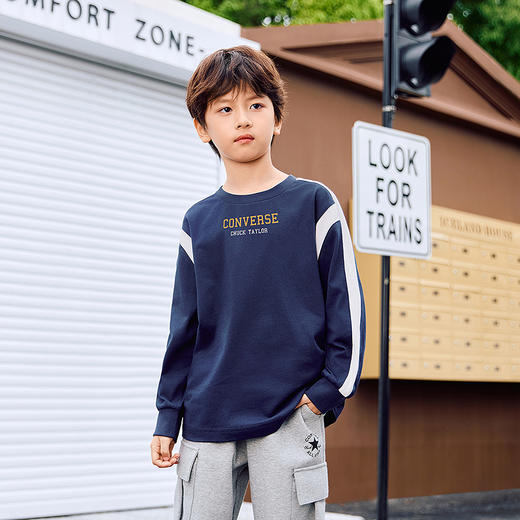 CONVERSE 秋 大童小童 儿童童装T恤 CNVN-LS-J038 商品图1