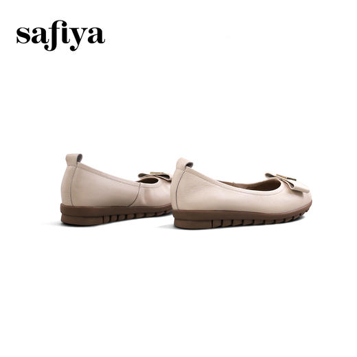 Safiya/索菲娅2025一脚蹬舒适牛皮革羊皮脚垫浅口软底休闲百搭通勤浅口单鞋SFD3111407 商品图4