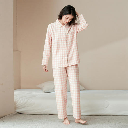 康妮雅女士长袖长裤开襟套装 商品图3