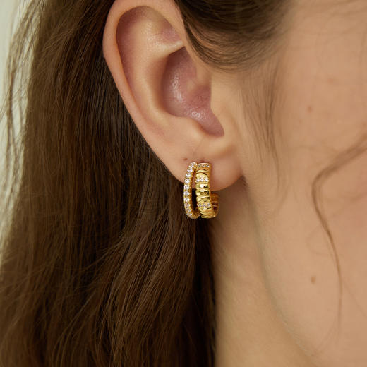 ARSIS｜自由搭配系列 双层蛇骨耳钉 商品图5