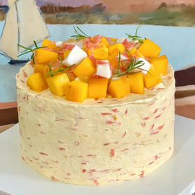 【夏日·杨枝甘露】满满西柚果肉与香芒-特调奶油水果夹心蛋糕