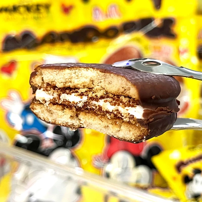 【迪士尼系列】巧克力味派（糕点）·2包·甜心小点·口感绵密香醇·可可浓郁