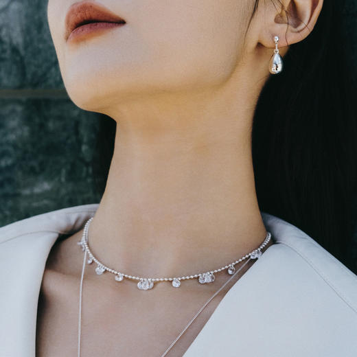 【夏季新款】alodia.co 品牌直发 晨露黑玛瑙/虎眼石双层项链 叠戴锁骨链可拆卸925银手工串珠设计款小众高级感 商品图3