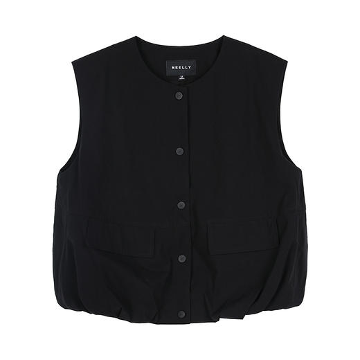 NEELLY纳俪商场同款夏季新款气质开襟云朵马甲女舒适休闲无袖上衣N25071D01015 商品图3