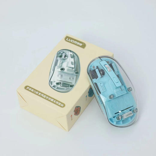 罗摩M100蓝牙2.4无线透明鼠标静音双模台式电脑笔记本办公商务USB 商品图2