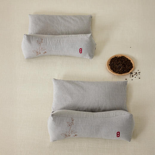 自然醒棉麻三角桥荞麦二合一组合枕芯护颈牵引枕草本多功能枕可拆洗XK 商品图5