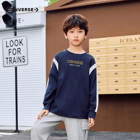 CONVERSE 秋 大童小童 儿童童装T恤 CNVN-LS-J038