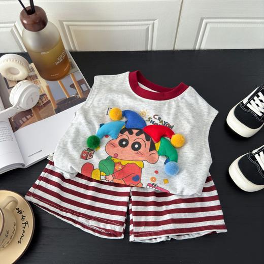 唯爱严选18.9起一套 儿童背心套装立体玩偶无袖T恤短裤两件套男女童夏装★ 商品图12