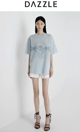 【大都会】DAZZLE 地素短袖25夏新款盐系可露丽轻薄针织衫