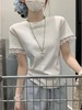 <曾小咸推荐>  蕾丝袖边拼接纯棉短袖T 日常109/件 活动价79.99/件！！ 商品缩略图5