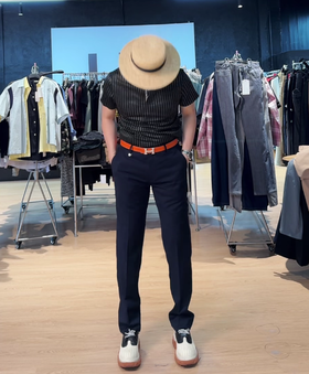 长款休闲修身通勤长裤（波哥试穿36/92  偏小两个码）