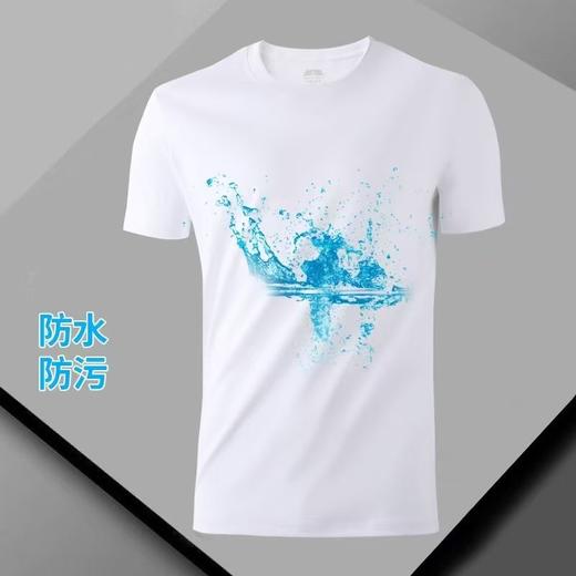【男女同款】茉莉花冰氧三防T 100%棉 荷叶膜疏水工艺遇水形成水珠，防水，阻挡油渍，轻薄面料+透气孔设计排湿透气，保持干爽， 茉莉花爆珠 T恤揉搓散发茉莉花香 商品图6