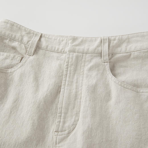 ROMI STUDIO“复古松弛”亚麻棉混纺斜纹宽松阔腿休闲裤 RWCSXM1701 商品图2